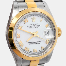 Rolex Datejust Model 69163 Automatic White Dial Yellow Gold Women's Watch
