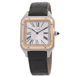 Elegant Cartier Santos-Dumont X-Large Hand-Wind Analog Watch for Men - W2SA0034