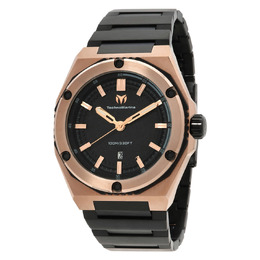 Technomarine tm-416063 Two-tone Black Dial Mens Watch