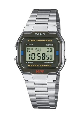 Часы цифровые А-163WA-1QES Casio, серебро 4971850437314 | silber