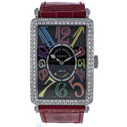 Franck Muller Long Island Automatic Diamond Black Dial Ladies Watch 1200 sc d
