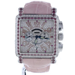 Franck Muller Conquistador Diamond Dial Ladies Watch (Model: Diamond Dial 10000 H CC D CD RED ZONE)
