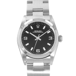 Pre-owned Rolex Oyster Perpetual 31 Automatic Black Dial Ladies Watch (77080 BKSO)