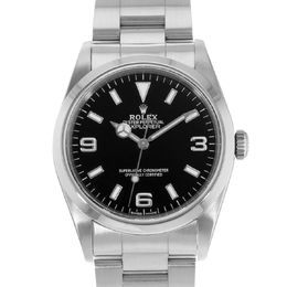 Pre-owned Rolex Explorer Automatic Chronometer Black Dial Mens Watch 14270 BKSO