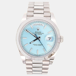 Rolex Day-Date Model 218206 Automatic Ice Blue Platinum Men's Watch