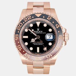 Rolex Reference 1200764, GMT Master II Automatic Wristwatch in Rose Gold and Black