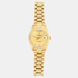 Rolex Day-Date 18038 Automatic in Yellow Gold with Champagne Dial and Factory Set Diamonds