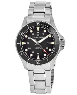Hamilton Khaki Navy Scuba Auto H82515130 Black Dial Steel Men's Watch