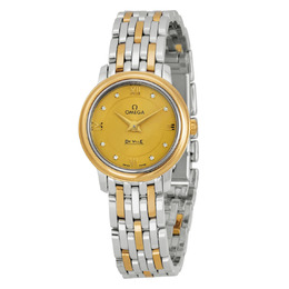 Omega De Ville Prestige Champagne with Diamonds Dial Ladies Watch 424.20.24.60.58.001