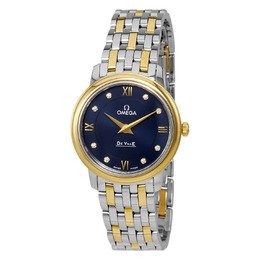 Omega De Ville Prestige Blue Dial Two-tone Ladies Watch 424.20.27.60.53.002
