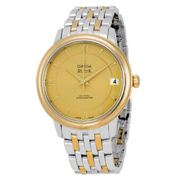 Omega De Ville Prestige Automatic Champagne Dial Stainless Steel and Gold Mens Watch 42420332008001 424.20.33.20.08.001