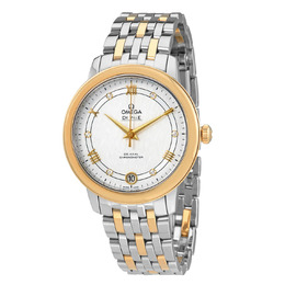 Omega De Ville Prestige Co-Axial Silver Diamond Dial Ladies Watch 424.20.33.20.52.001