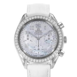 Pre-owned Omega Speedmaster Chronograph Automatic Diamond Ladies Watch 3815.70.36
