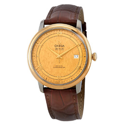 Omega De Ville Prestige Automatic Champagne Dial Mens Watch 424.23.40.20.08.001