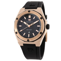 Technomarine tm-416047 Coral Quartz Black Dial Ladies Watch
