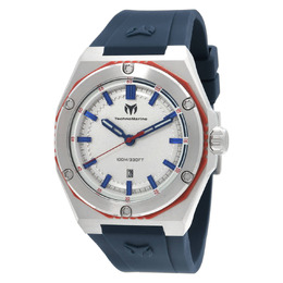 Technomarine Coral Quartz Silver Dial Mens Watch TM-416091