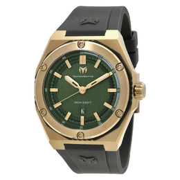Technomarine Coral Quartz Watch, Men's Analog Olive Green Dial TM-416092