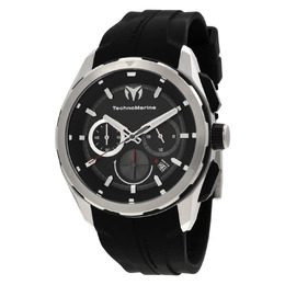 Technomarine OCEAN Chronograph GMT Quartz Black Dial Mens Watch tm-318098