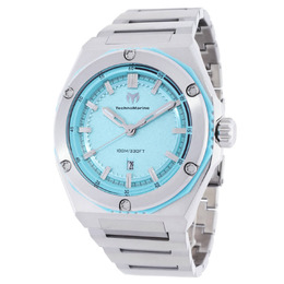 Technomarine Coral Quartz Green Dial Mens Watch tm-416059 Two-tone Steel and Plastic Case with Stainless Steel Bracelet