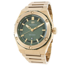 Technomarine Coral Quartz Mens Watch Olive Green Dial tm-416062