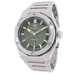 Technomarine Coral Quartz Mens Watch tm-416075, Two-tone steel and green case