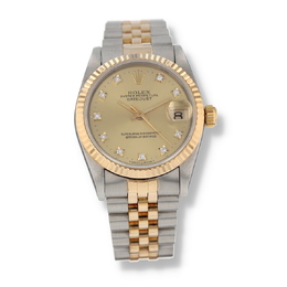 Pre-owned Rolex Datejust 68273 CDJ Automatic Chronometer Diamond Dial Ladies Watch