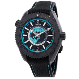 Omega Seamaster World Time GMT Automatic Chronometer Black Dial Mens Watch 215.92.46.22.01.006