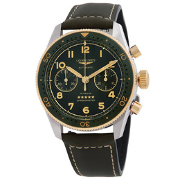 Longines Spirit Flyback Chronograph Automatic Green Dial Mens Watch L3.821.5.53.2