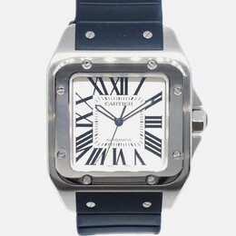 Cartier Santos 100 Automatic White Stainless Steel Women's Wristwatch, Article No: 1193775