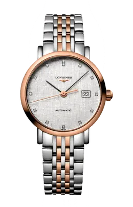 Часы Longines elegant collection с розовым золотом 29 мм l4.310.5.77.7