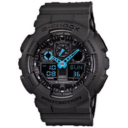 Casio G-Shock GA100C-8A Mens Analog-Digital Quartz Watch - Black Dial