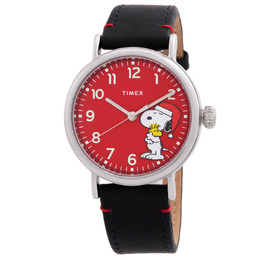 Timex X Peanuts Snoopy Holiday Quartz Analog Red Dial Watch TW2V61100VQ