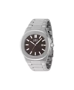 Мужские часы 48321 Speedway Quartz 3 Hand с коричневым циферблатом Invicta, серебряный 22247603 | silver