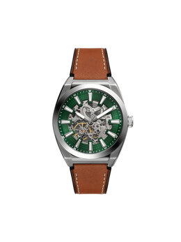 Часы Fossil, зеленый everett skeleton automatic me3261 | grün