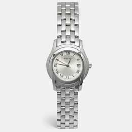 Gucci 5500 Series Women's Wristwatch, Silver Dial, Stainless Steel Case - Model: 1204102