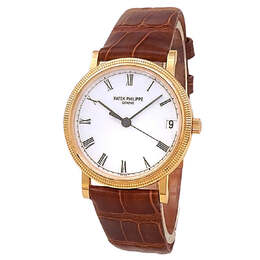 Patek Philippe Calatrava Automatic White Dial Mens Watch Ref. 3802/200R