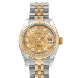 Pre-owned Rolex Datejust 26 Automatic Chronometer Diamond Ladies Watch, Ref. 179173 CJDJ