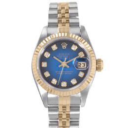 Pre-owned Rolex Datejust 26 Automatic Chronometer Diamond Blue Dial Ladies Watch Model: 69173 BLDJ