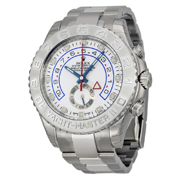 Pre-owned Rolex Yacht-Master II Chronograph Mens Watch 18kt White Gold Dial Ref: 116689wao