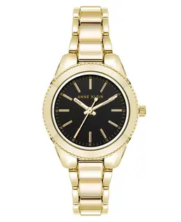 Женские часы Quartz Minimalist Contemporary с позолоченным металлическим корпусом, 32 мм Anne Klein, мультиколор 19246261 | black/gold-tone