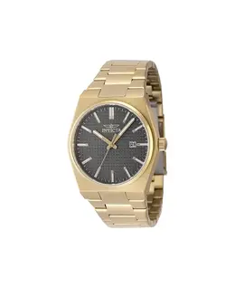 Мужские часы 48397 Speedway Quartz 3 Hand с угольным циферблатом Invicta, золотой 21343060 | gold