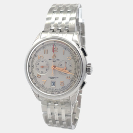 Breitling Premier AB0145211G1A1 - Automatic Cream Dial Stainless Steel Chronograph Men's Watch