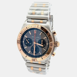 Breitling Chronomat UB0134101B1U1 Automatic Grey Dial 18K Rose Gold Stainless Steel Men's Watch