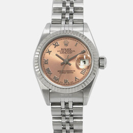 Rolex Datejust 79174 Women's Automatic Pink Dial Stainless Steel Watch