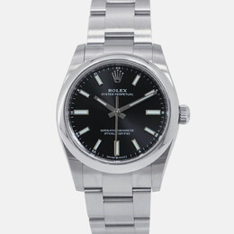 Rolex Oyster Perpetual Black Stainless Steel Men's Watch Ref: 124200 Serial No: 1203044