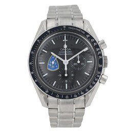 Pre-owned Omega Speedmaster Chronograph Hand Wind Black Dial Mens Watch 3597.09