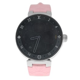 Pre-owned Louis Vuitton Tambour Horizon Black Dial Mens Watch qa050