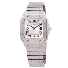 Cartier Santos Small Model 0082 wssa Silver Dial Watch