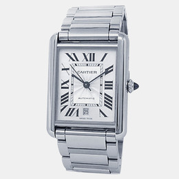 Cartier Tank Must WSTA0053 Men's Automatic Silver Stainless Steel Watch 41mm