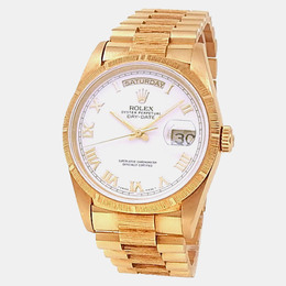 Rolex Day-Date Model 18248 Automatic White Dial 18K Yellow Gold Men's Watch